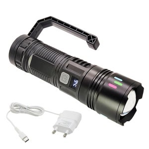 서치라이트 대형 LED 충전식 줌 랜턴 손전등 후레쉬 야외 캠핑