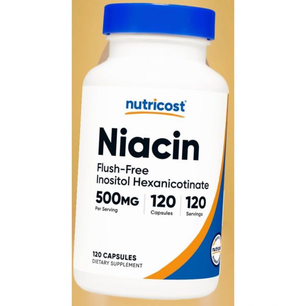 미주 출고 뉴트리코스트 <b>나이아신</b> 이노시톨 <b>헥사</b>니코티네이트 500mg 120 비타민B3