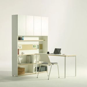 워크웍스 전면책상책장세트 6단 1400 학생 아동 공부 컴퓨터 라이트 홈 오피스