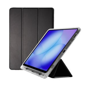 아라리 A폴리오 케이스 S펜 수납 스탠드 북커버 블랙, 갤럭시 탭 A11+