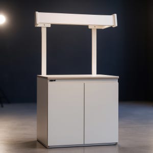 아카인 HPL 축양장 어항 선반 수조 받침대 하부장 모노 화이트, 120x45cm