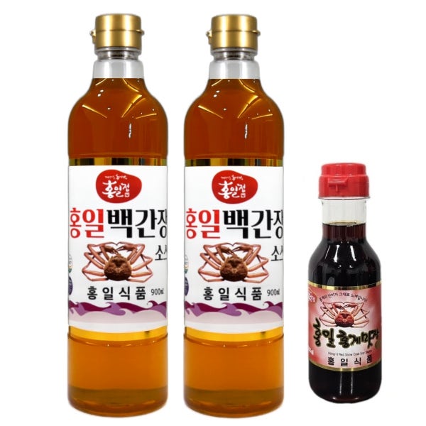 [홍일] 백간장900ml 2개 + 홍게맛장200