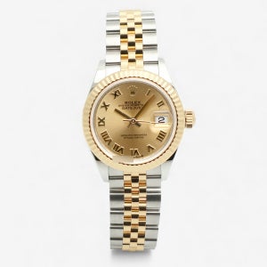 롤렉스 279173 미사용 데이저스트 28 여자 콤비 시계 샴페인 로만 2024년 보증서