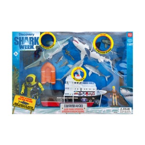 디스커버리 상어탐사대 해양동물 상어모형 배 목욕 놀이 장난감