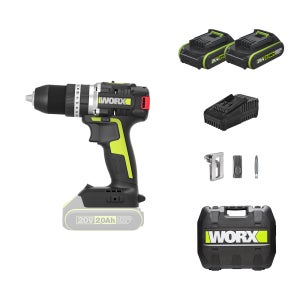 웍스 충전 해머 드릴 함마 20V 2.0Ah 배터리2개 BL WU369X