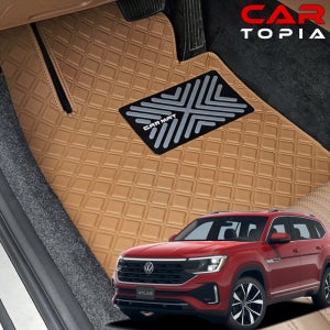 폭스바겐 더뉴 아틀라스 스퀘어 가죽 바닥매트 6인승 1열 카매트 발판 용품