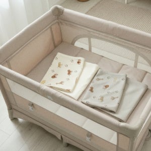 썬데이허그 꿀잠 ABC 접이식 아기침대 매트리스 패드 이동식 여행용 휴대용 신생아 유아침대