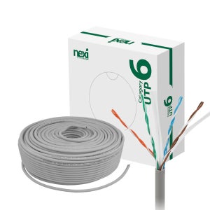 CAT6 UTP 랜케이블 박스 단선 인터넷 제작용 랜선 100m, 1개