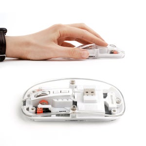 무소음마우스 휴대용 사무용 노트북 무선 블루투스 투명 마우스