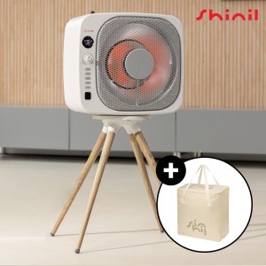 신일 하이라이트 레트로 큐브 전기 히터 캠핑 난로 온풍기 SEH-BE800P 크림 베이지