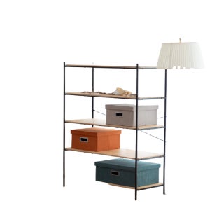 엘리나 모던수납함 5단선반 와이드 원목 패브릭수납장 드레스룸 거실장 원룸 인테리어 선반