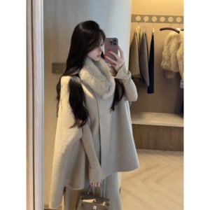 케이프코트 겨울 여성 가을 판초 망토 아우터