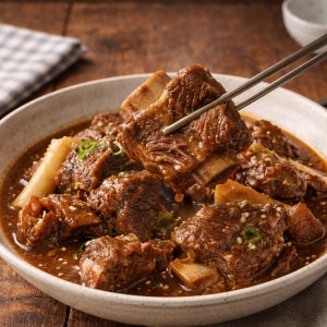 큰집식당 국내산 한돈 수제 돼지 갈비찜 500g 1인분 냉장 저녁 반찬 캠핑 간편식