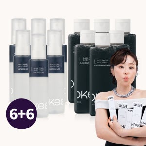 오키뷰티 흑진주 흑효모 최강희 미스트 6개 + 클렌징 세안제 클렌징팩 6개 세트