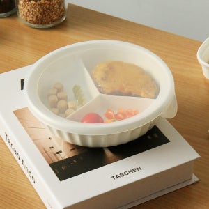 웨이브 3절 나눔찬통 2개 세트 반찬 그릇