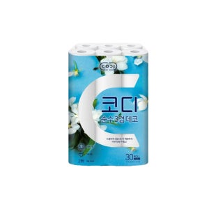 코디 순수 3겹 데코 27m 30롤 두루마리 롤화장지 휴지