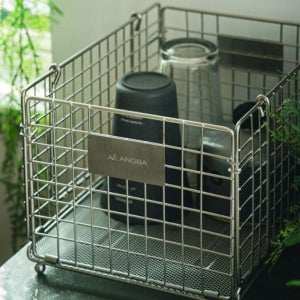 아노바 ANOBA 폴딩 와이어 바스켓 S 스텐 캠핑 설거지통 식기건조대 양념통 수납