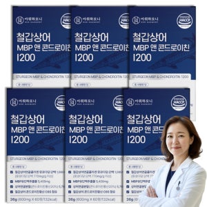 저분자 철갑상어 연골 콘드로이친 6형 1200 MBP c6s 콘드로이틴 60정, 6개
