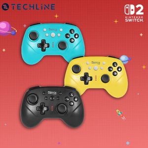 테크라인 닌텐도 스위치 스위치2 호환 무선 프로 컨트롤러 게임패드