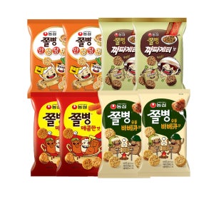 오뚜기 쫄병스낵 4종 8개 골라담기 매콤한맛 바베큐맛 짜파게티 안성탕면
