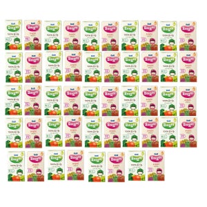 요미요미 유기농주스 2종 (과일믹스 24팩 + 사과포도케일 24팩) 간편 건강간식 팬트리 125ml 48개 1세트