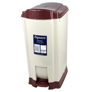 패달형 사각 휴지통 30L-색상 랜덤 예쁜