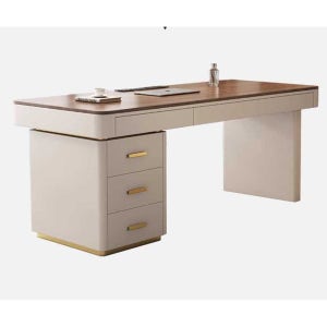 고급 대리석 책상 모던 디자인 홈오피스 임원 대표 75x70x120cm + 수납/콘센트