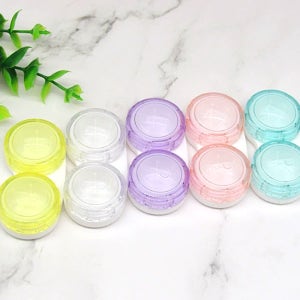 클리어 콘택트렌즈 케이스 컬러 기본 렌즈통 소프트 하드 서클 심플 원데이 여행용 휴대용