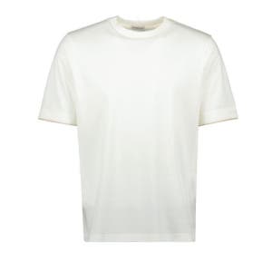 26 SS 몽클레어 로고 엠브로이디드 크루네크 코튼퓨어 티셔츠 화이트 8C0006889AXI