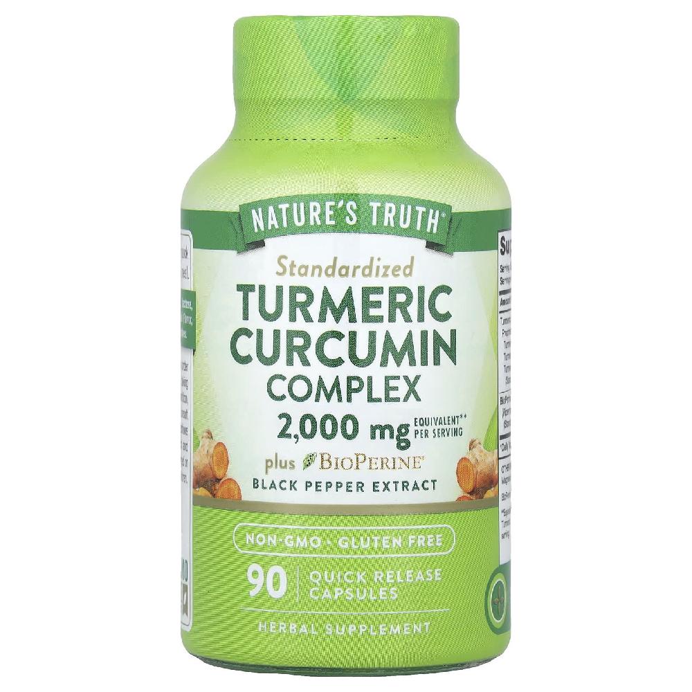 네이처스트루스 강황 <b>터메릭 커큐민</b> 2000mg 흑후추 추출물 캡슐 90정