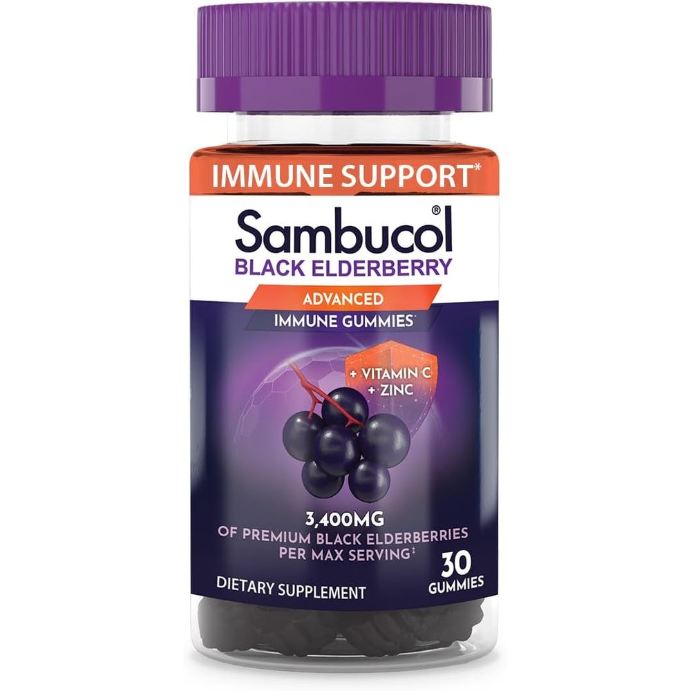 삼부콜 <b>블랙 엘더베리 어드밴스드 이뮨</b> 삼부커스 구미젤리 30정