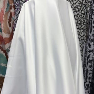 원단 338 화이트 공단 스판 폴리에스터 실크원단 고정폭 110cm