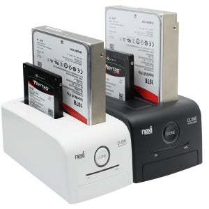 2베이 HDD 도킹 스테이션 SSD 하드 카피 리더기 복사기 하드독 40TB, 블랙