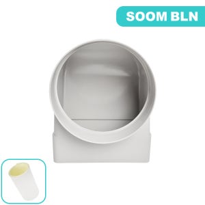 숨밸런스 플랫덕트 90도 밴드스피곳 100 환기 배관 자재 PVC