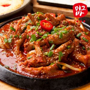 매콤한 국물닭발 통뼈닭발 캠핑음식 안주 매운닭발 500g, 5개