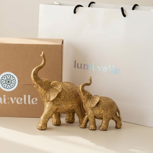 엔틱 골드 피니시 코끼리 오브제 집들이 승진 선물세트