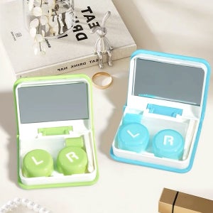 책디자인 휴대용 렌즈케이스 세트 렌즈 리뉴 통 흡착봉 집게 여행용 올인원 서클 컬러 콘택트