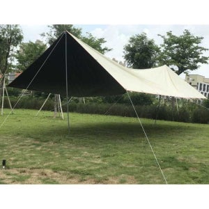 야외 대형 타프 쉘터 그늘막 행사 맞춤가능 경량 방수 자외선 차단 길이 12m 폭 6.5m (녹색)(기둥X)