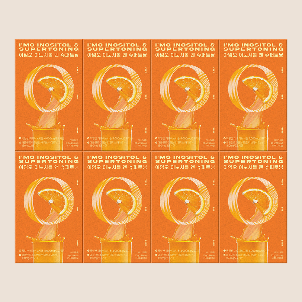 <b>아임오</b> 미오이노시톨 앤 슈퍼토닝 8박스 4000mg 비타민 B D <b>엽산</b> 임산부 영양제