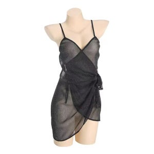 슬립 코스프레 섹시코스튬 성인 이벤트 첫날밤 속옷 시스루 펄 반짝이 샤이닝 나이트가운 잠옷