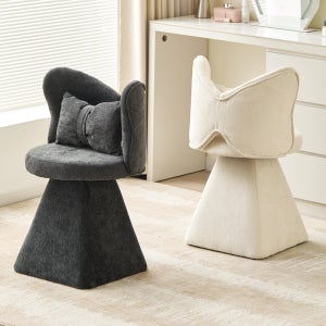 알엠즈 보브 화장대의자 회전 벨벳 등받이 화장대 스툴 의자