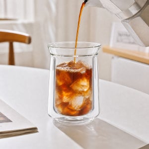 샐마 에어림 이중 내열유리컵 340ml 더블월 글라스 하이볼잔 맥주잔 물컵 디퓨저 화병