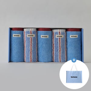 코토나 모어블루 페이보릿 세트 타월 5P 40수 타포린백 200g, 헤리티지, 1개