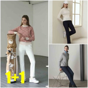 [힐크릭] 여성 골프 의류 25FW 트리플레스 기모 고스판 팬츠 1+1
