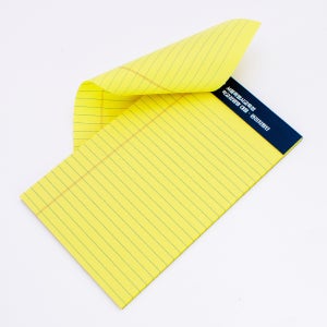 주문제작 리갈패드 A5 300권 내지 50매 상단 스티커인쇄 무광코팅 메모패드 절취노트