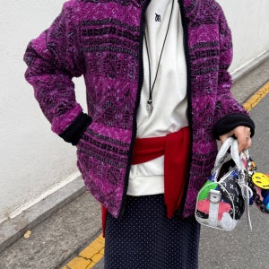 MERCI-2782 몽셀 뽀글 안감 후리스 점퍼 [마젠타핑크]