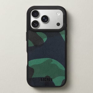 케이스어스 이탈리아 카모 가죽 맥세이프 각인 커스텀 케이스 그린, 아이폰17 프로 맥스