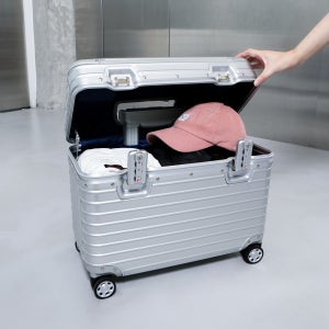 [독일 베르만] 파일럿 풀 알루미늄 루프 기내용 여행용 캐리어 49cm(18인치) 실버