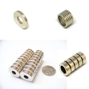 네오디뮴 초강력 자석 링형 대형 중형 소형 - 8x4x4mm(10개) 네오디움자석