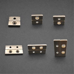 네오디뮴 사라자석 사각 접시자석 - 사각사라 15x10x4mm 1홀 6.5x4.2
